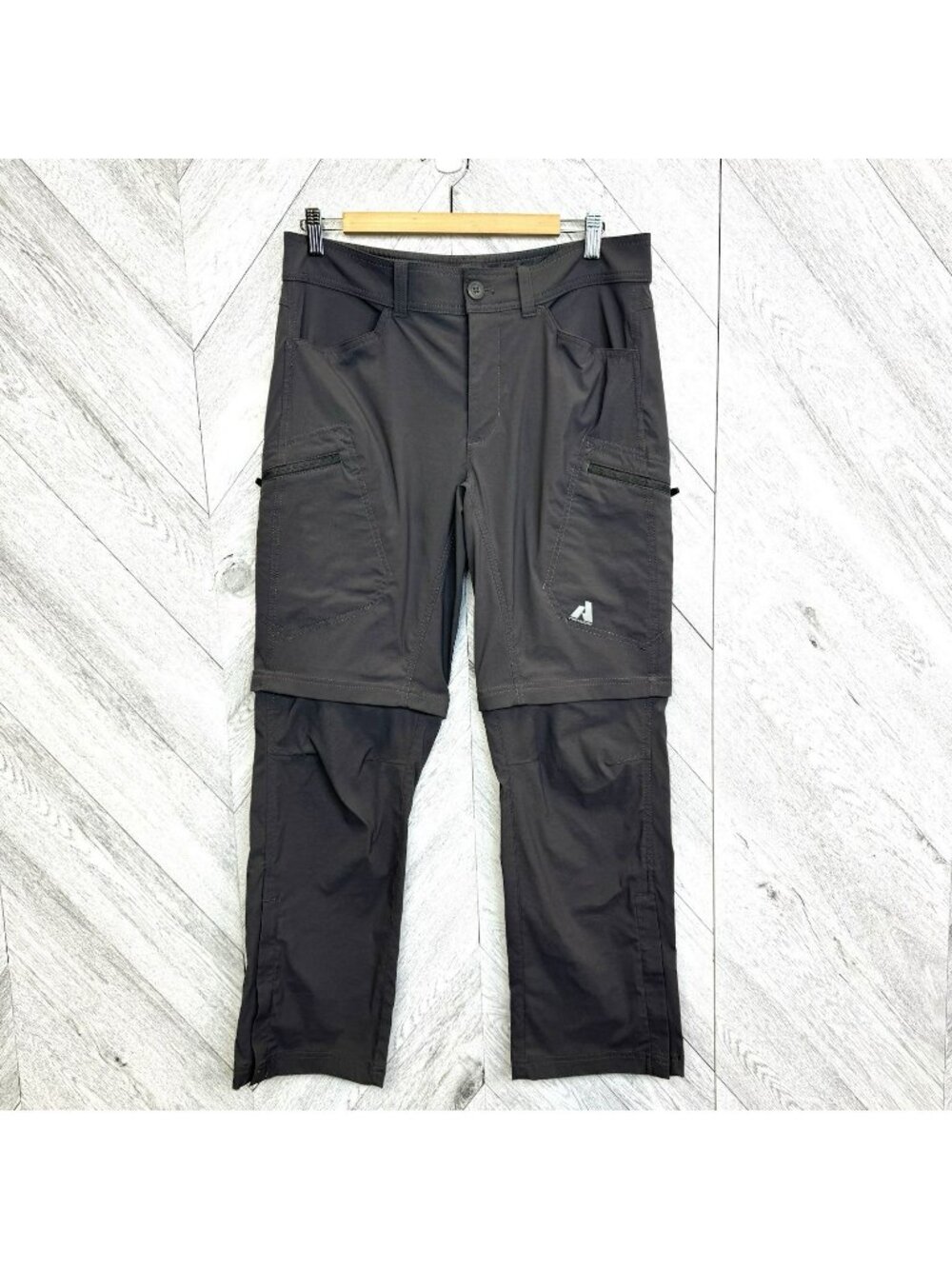 Eddie Bauer First Acent Guide Pro Convertible Pants Gray Mens Size 33x30 Outdoor